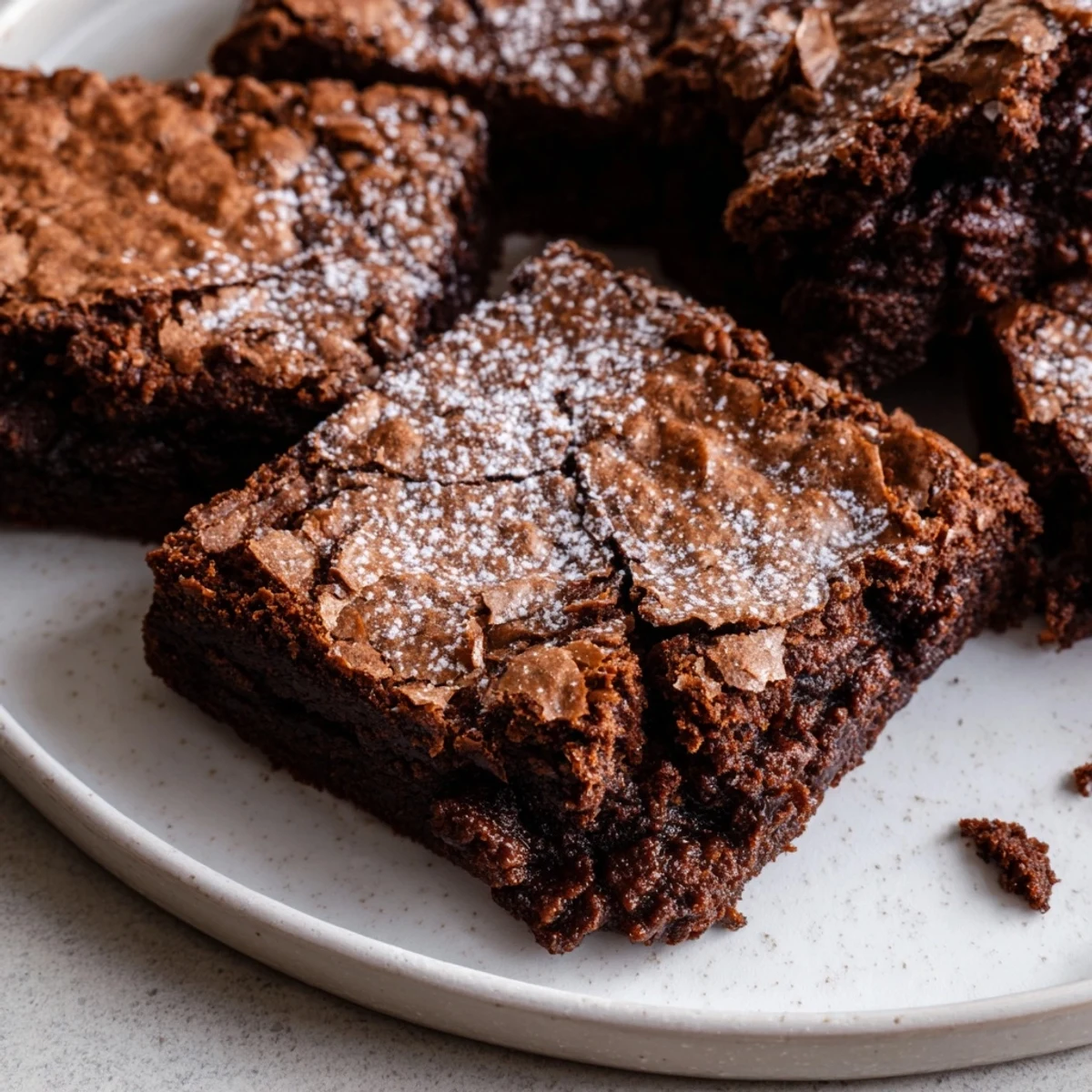 A slice of the decadent dark chocolate brownie tart glistening with a fudge-like texture, ready to eat.