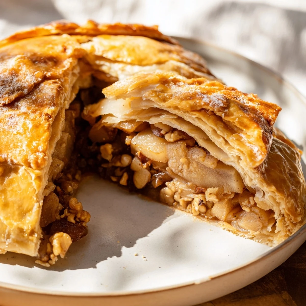Golden, flaky Rustic Pear and Ginger Galette, with juicy pears and warm spices radiating from the crust.