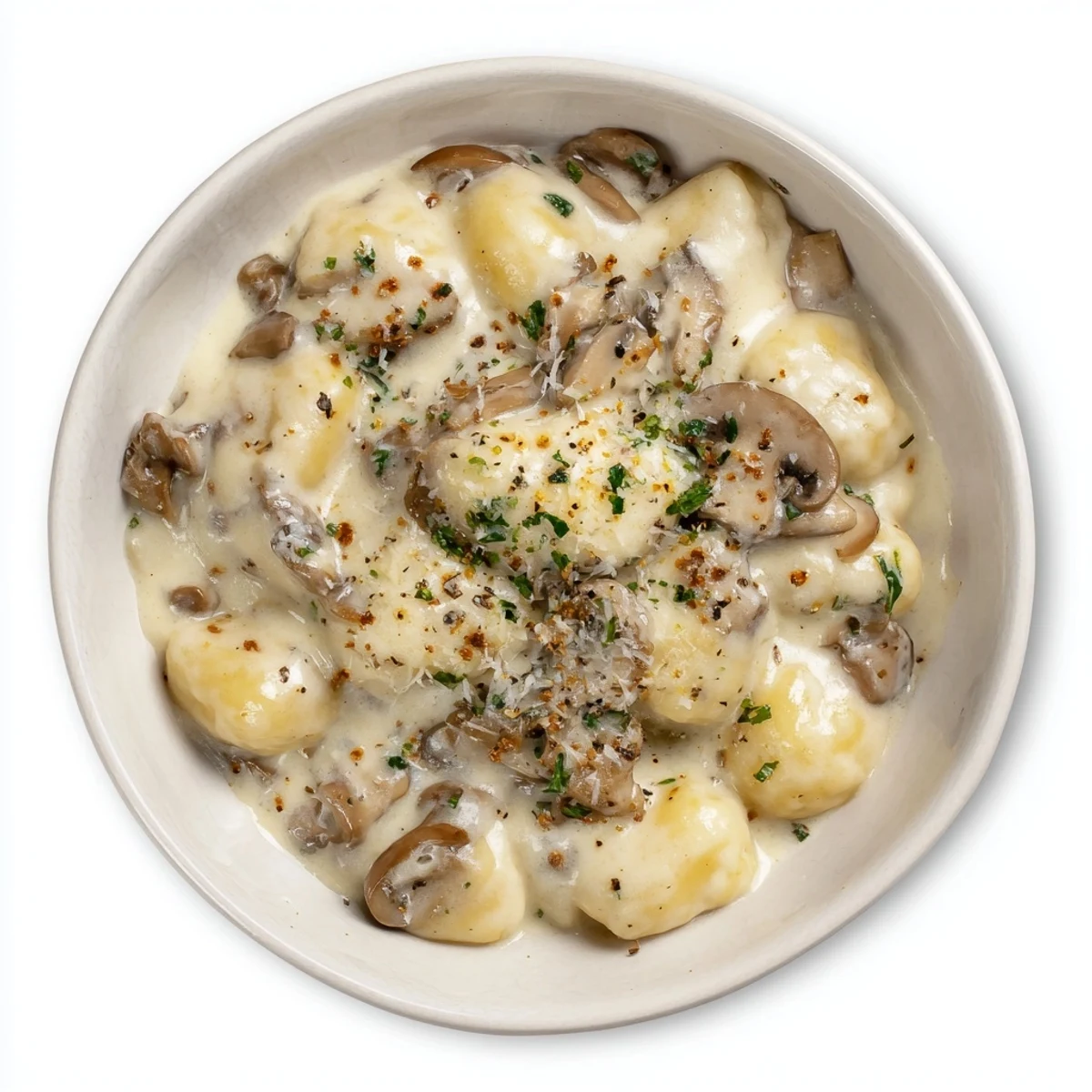 Creamy Mushroom Spinach Gnocchi