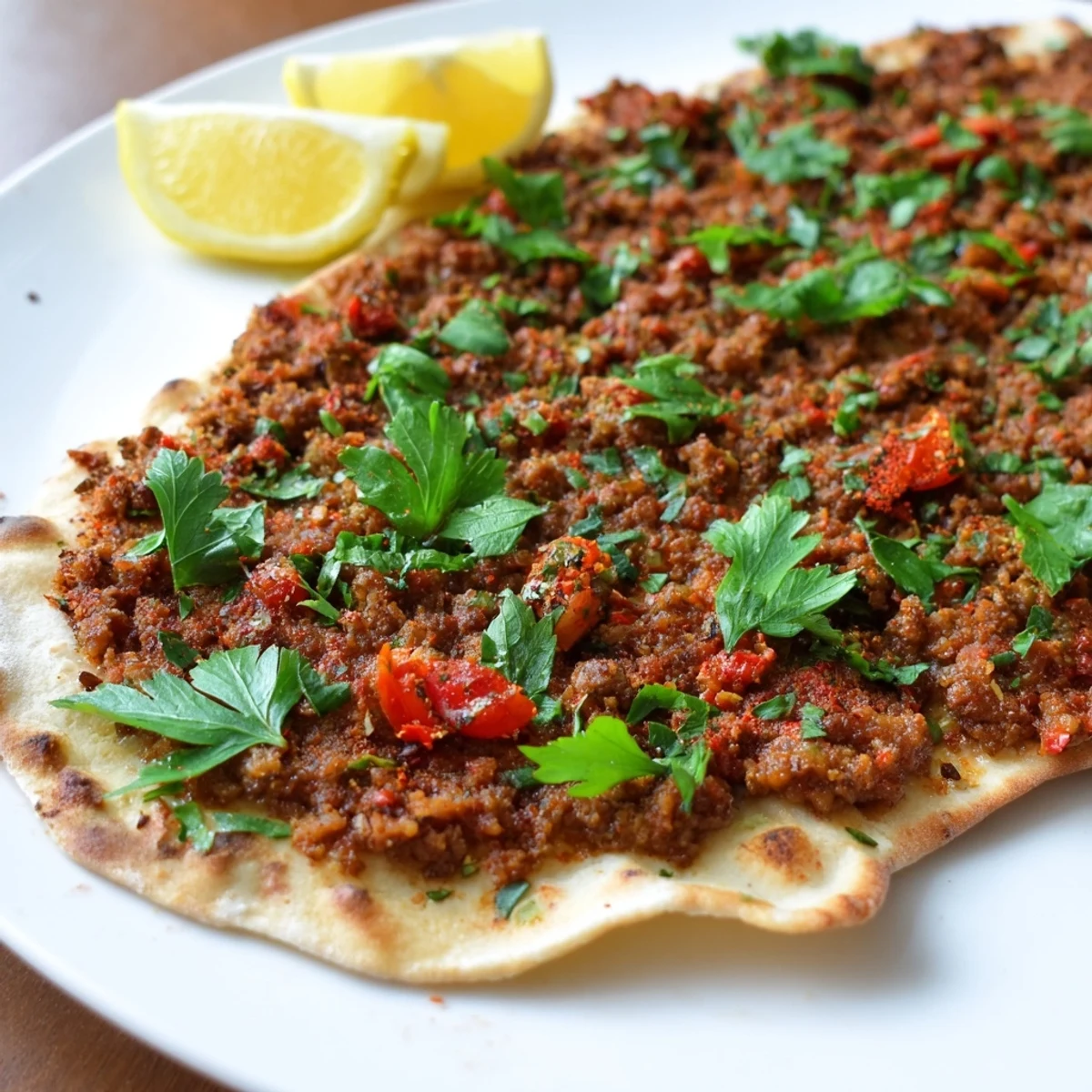 Turkish Lahmacun Flatbread