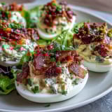 BLT Deviled Eggs Bacon Crumble