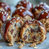 Delicious, no-bake protein balls featuring peanut butter and oats for energy.