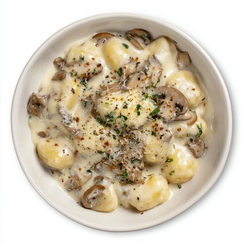 Creamy Mushroom Spinach Gnocchi