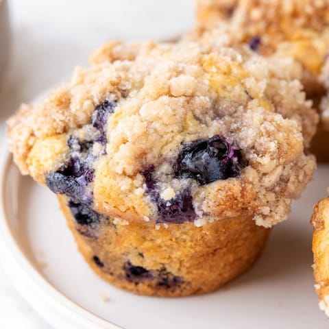 Fluffy Blueberry Muffins Streusel