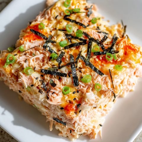 Creamy Salmon Sushi Bake