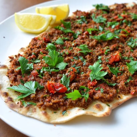 Turkish Lahmacun Flatbread