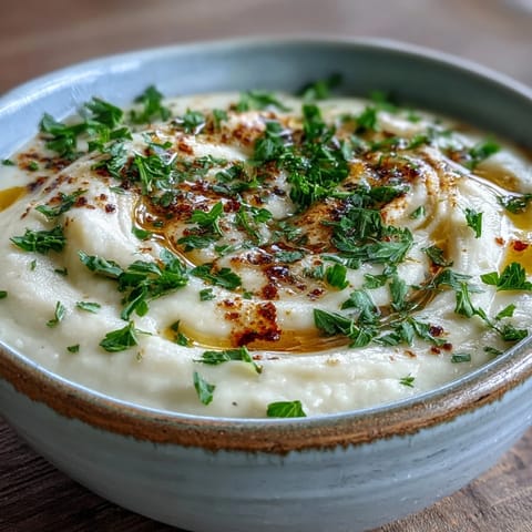 White Bean and Parmesan Soup served hot beside crusty bread for a comforting Italian-inspired dinner.