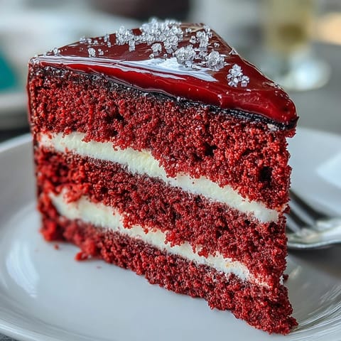 Tall Betty Boop cake with velvety red layers and glossy black fondant hair, topped with bright eyes and bold red lips