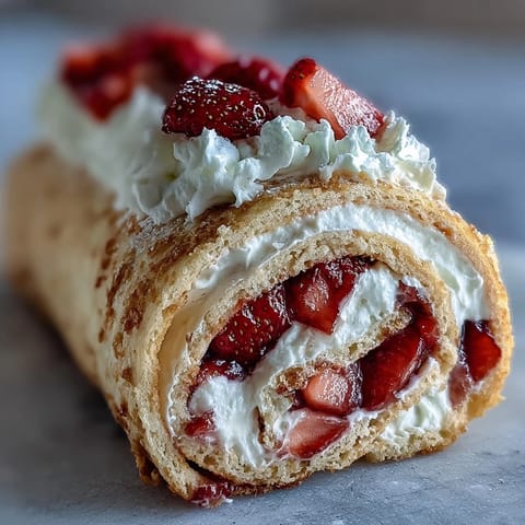 Strawberry Shortcake Sushi Roll