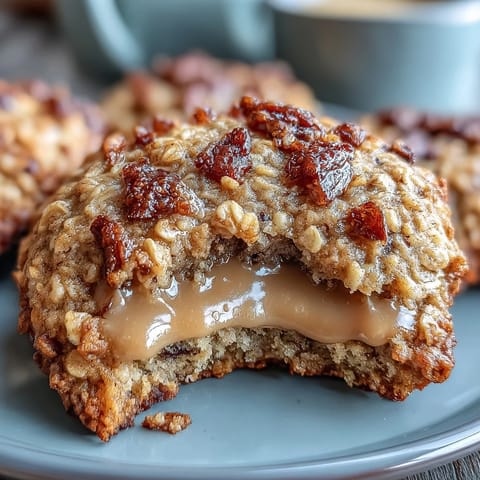 Soft, chewy vegan banana oat cookies with cinnamon, perfect for a wholesome breakfast on the go.  