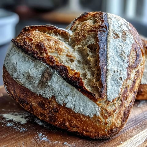 Sourdough Valentine hearts feature a rustic golden crust and soft interior, scored with intricate designs for a romantic homemade bread.