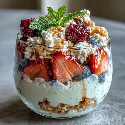 Cottage Cheese Berry Parfait