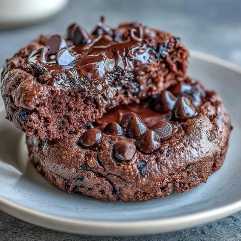 Soft and fudgy protein cookies made with cottage cheese for a high-protein, guilt-free dessert or snack.