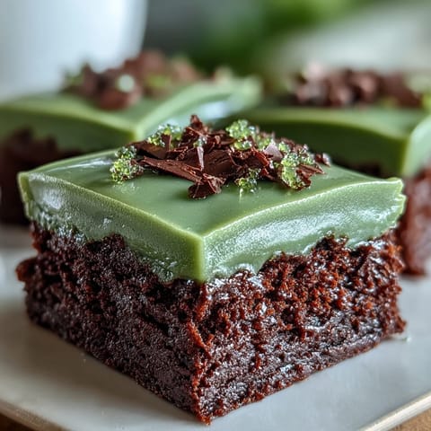 St Patricks Shamrock Brownies