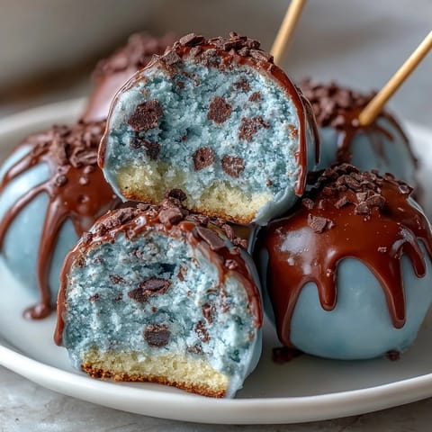 Bite-sized robins egg blue cake pops, perfect for spring dessert tables or holiday parties.  