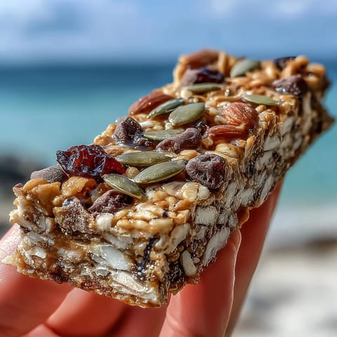 Wholesome nut-free granola bars with honey and oats, chewy and golden, packed with seeds and dried fruit for a perfect on-the-go snack.