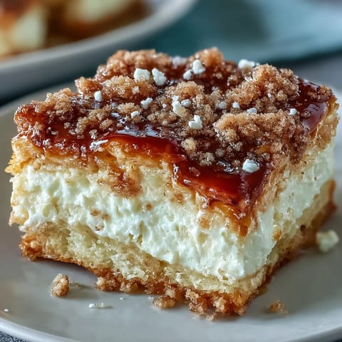 Delicious cinnamon-sugar cheesecake bars with flaky crescent dough, perfect for Cinco de Mayo celebrations.
