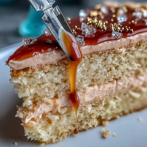 Elegant Rosé Velvet Cake with shimmering gold drip, perfect for a festive bridal shower.