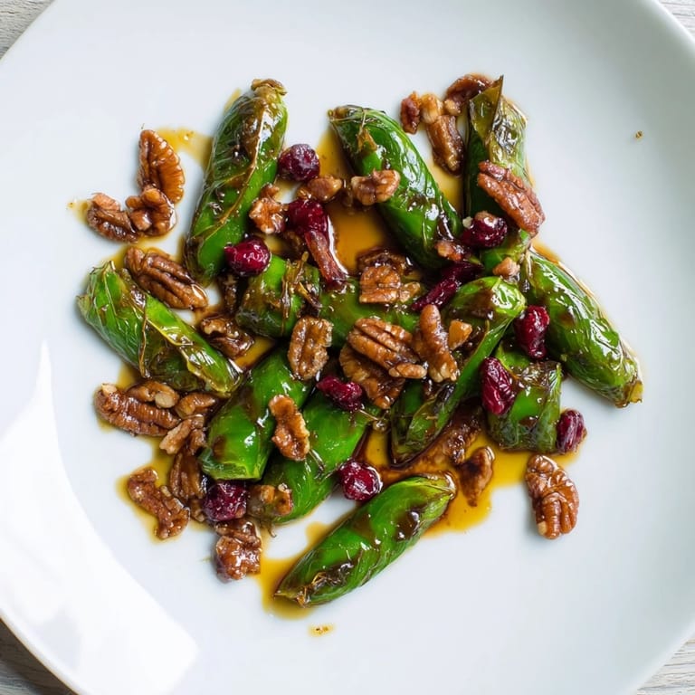 Crispy, tender Winter Roasted Brussels Sprouts, drizzled with maple syrup; a delicious vegetarian side.