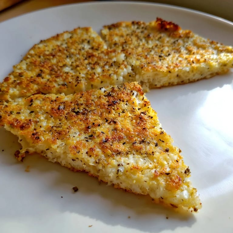 Perfectly browned cauliflower pizza crust, a gluten-free base, ready for your favorite pizza toppings.