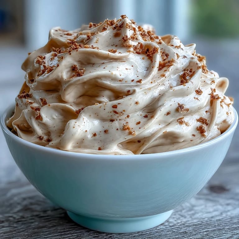 Deep amber Hojicha Pastry Cream in a bowl, garnished with a stick of roasted hojicha tea.