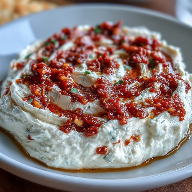 Velvety Calabrian Chili Cream Cheese blended with garlic and lemon, perfect for bagels or crostini.