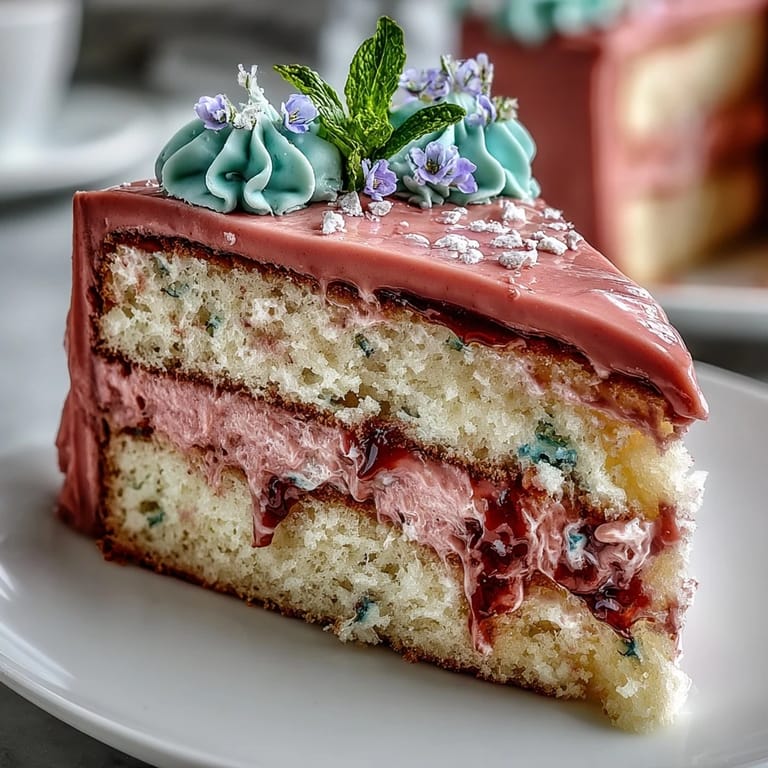 Soft vanilla birthday cake layered with creamy pastel buttercream, adorned with delicate floral piping and edible petals.