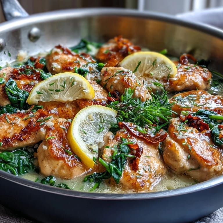 Easy lemon chicken orzo with spinach and garlic, perfect for a quick weeknight dinner.