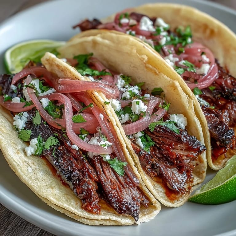 Savor these irresistible smoked brisket tacos, perfect for a flavorful meal.