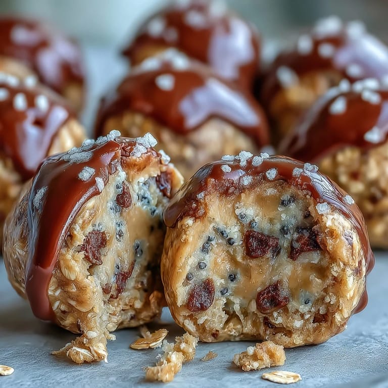Delicious, no-bake protein balls featuring peanut butter and oats for energy.