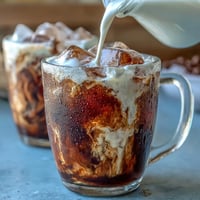 Delicious cold brew coffee with vanilla sweet cream, a tall iced beverage.